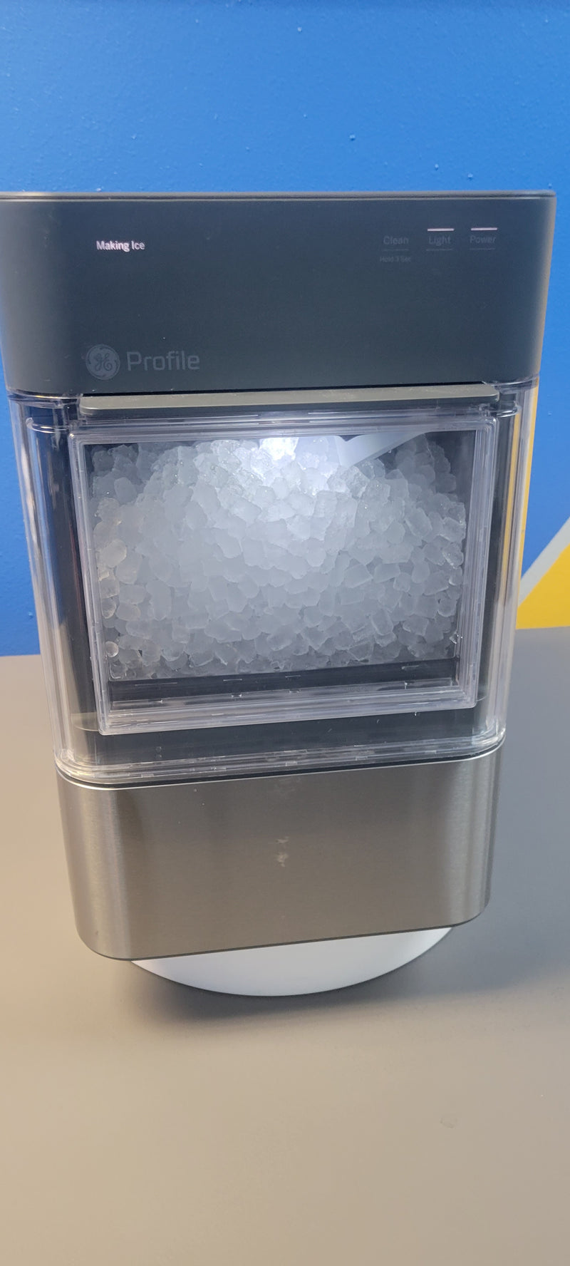 GE Profile - Opal 2.0 38 lb. Portable Ice maker with Nugget Ice Production and Built-In WiFi - Stainless Steel (UG Cosmetic Dents)