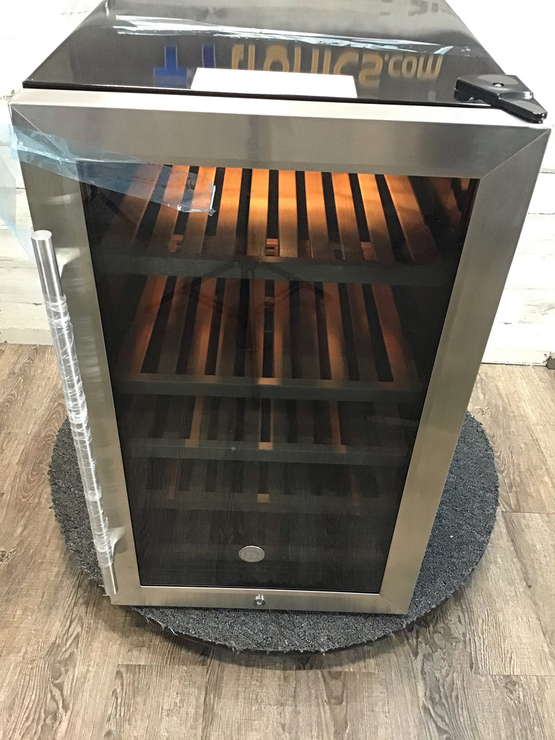 GE - 125 Can / 31 Bottle Beverage and Wine Center - Stainless Steel-Listing