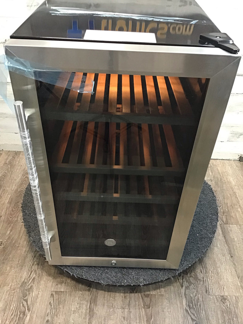 GE - 125 Can / 31 Bottle Beverage and Wine Center - Stainless Steel-Listing